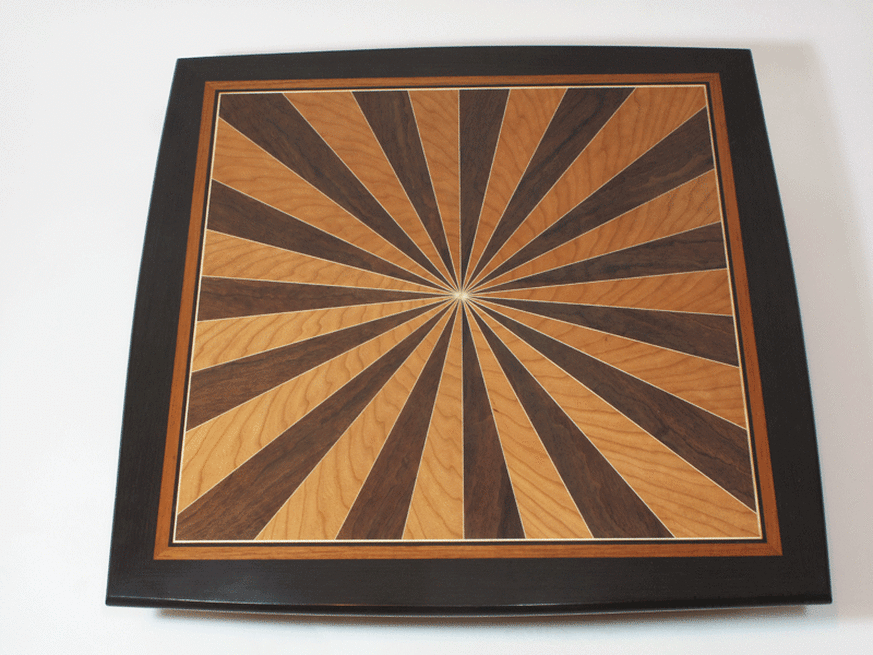 Photo of back side of custom chessboard