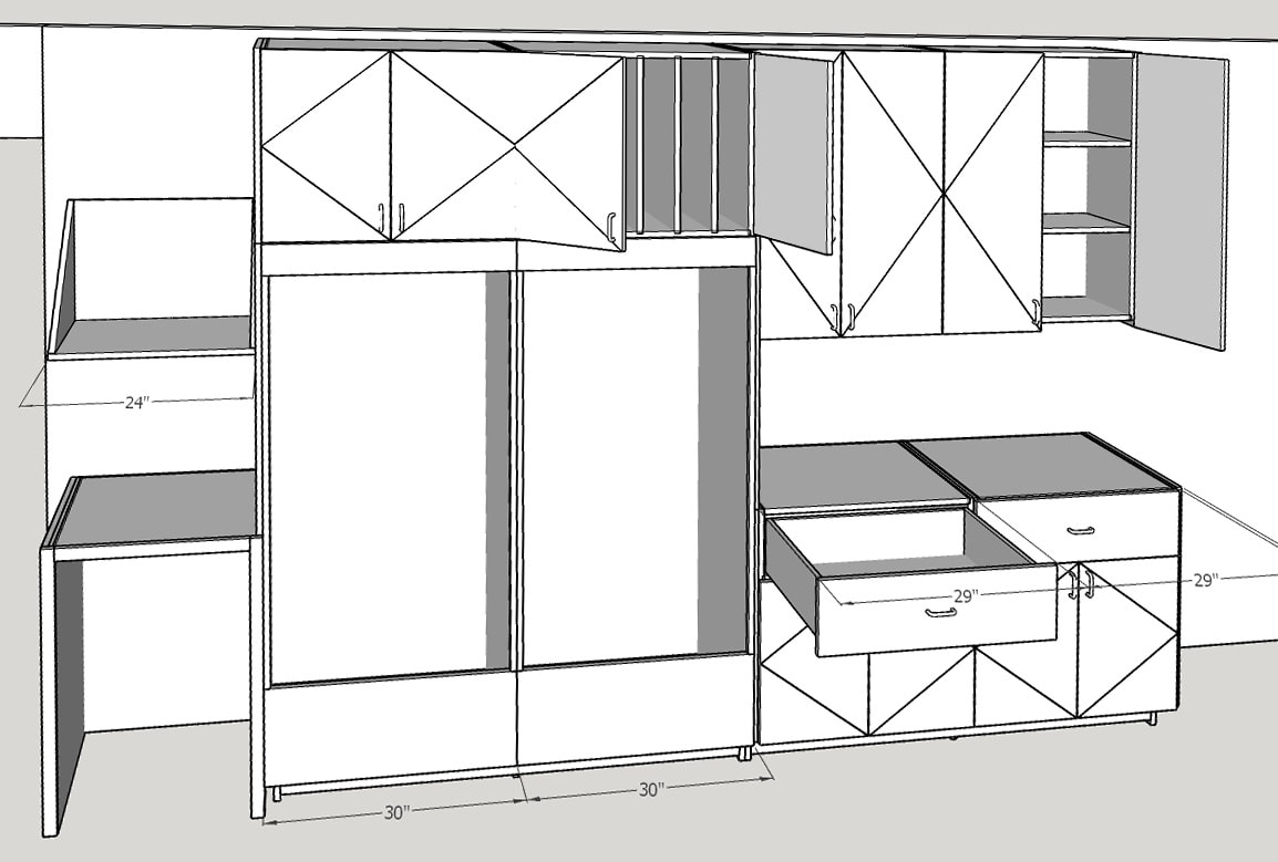 Image 1 of Commercial Kitchen cabinets designed with CabinetSense