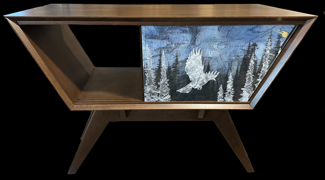 Modern Terrain Sideboard with choice of three dimensional art